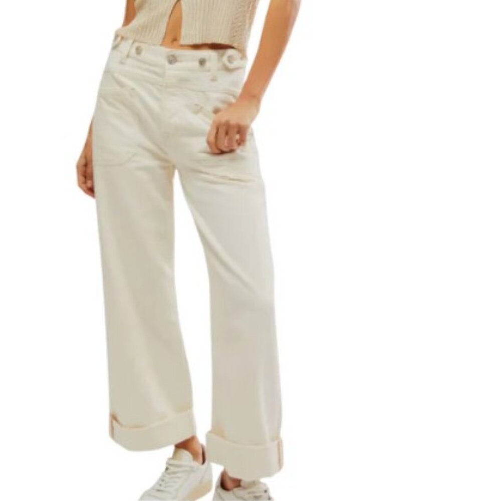 Free People We The Free Palmer Cuffed Jeans